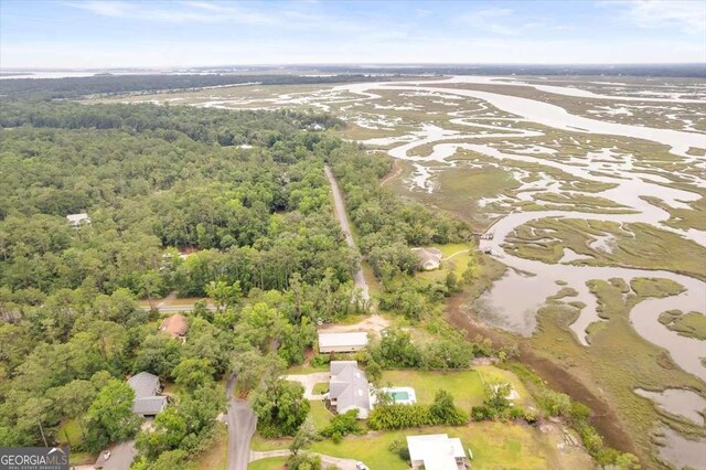 103 Ashley Marsh Dr, Brunswick, GA 31523 - aerial view of property and surrounding area with a heavily wooded area