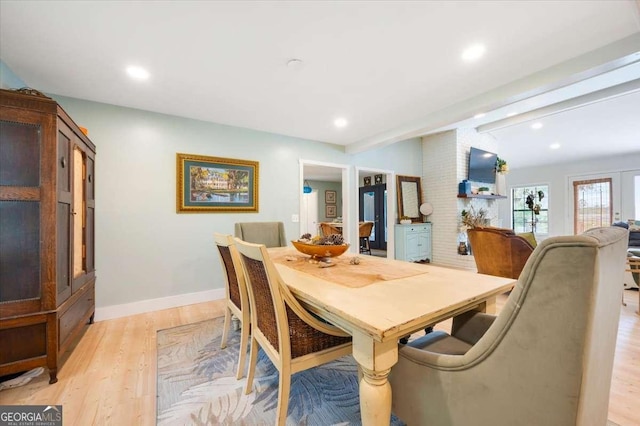 103 Ashley Marsh Dr, Brunswick, GA 31523 - dining room featuring light wood-type flooring, recessed lighting, and baseboards