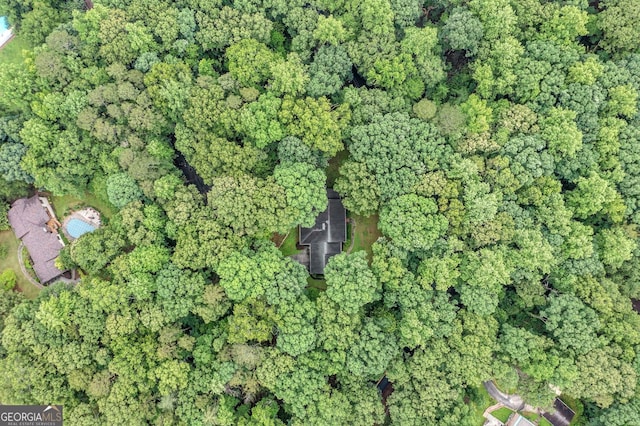 286 Hilton Way, Canton, GA 30114 - aerial view of property and surrounding area featuring a heavily wooded area