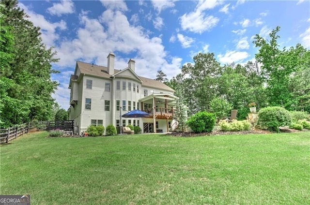 126 Townsend Pass, Alpharetta, GA 30004 - back of house with a chimney
