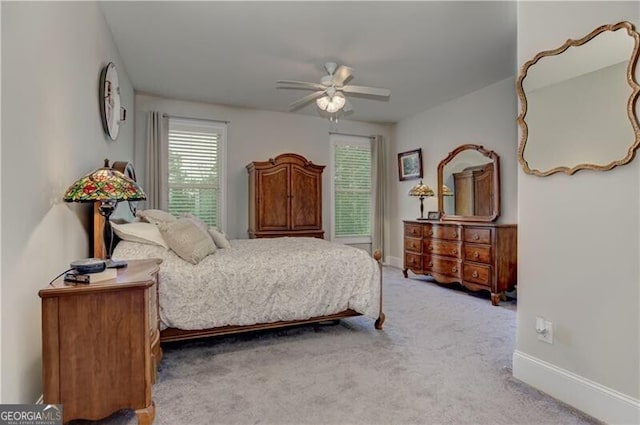 126 Townsend Pass, Alpharetta, GA 30004 - carpeted bedroom with baseboards and a ceiling fan