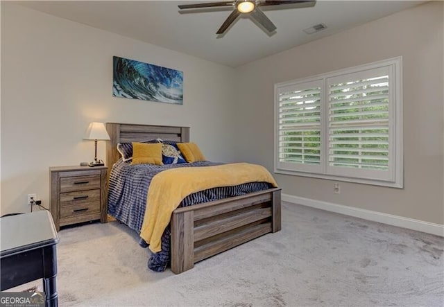 126 Townsend Pass, Alpharetta, GA 30004 - carpeted bedroom featuring baseboards and ceiling fan
