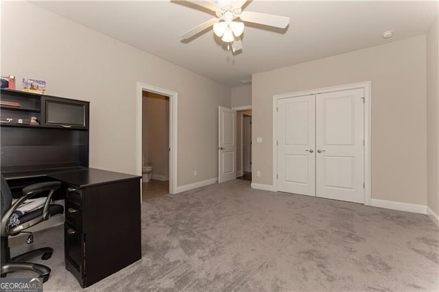 126 Townsend Pass, Alpharetta, GA 30004 - carpeted office space with ceiling fan and baseboards