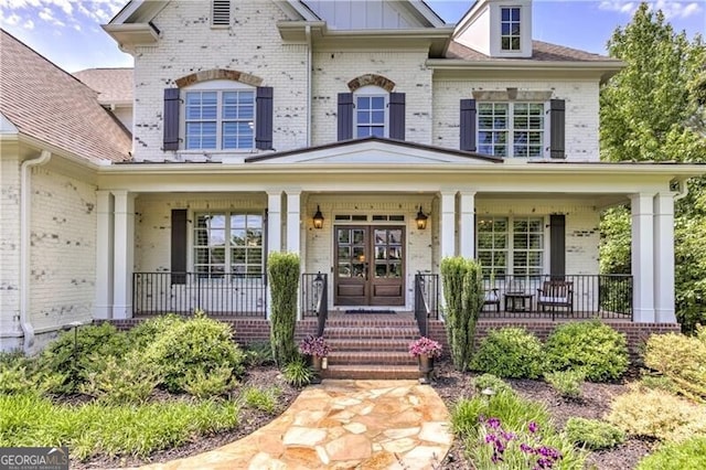 126 Townsend Pass, Alpharetta, GA 30004 - entrance to property with brick siding and a porch