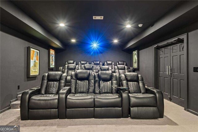 3834 Chamblee Dunwoody Rd, Atlanta, GA 30341 - home theater with carpet and recessed lighting