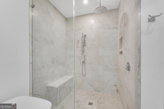 2425 Peachtree Rd NE Unit 902, Atlanta, GA 30305 - full bath featuring a walk in shower and toilet
