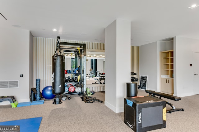 2425 Peachtree Rd NE Unit 902, Atlanta, GA 30305 - workout room featuring baseboards