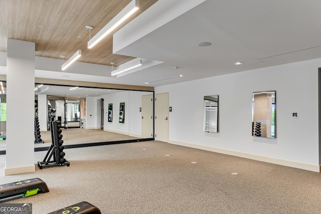 2425 Peachtree Rd NE Unit 902, Atlanta, GA 30305 - workout area with carpet and recessed lighting