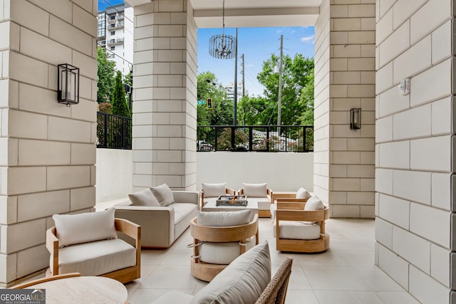 2425 Peachtree Rd NE Unit 902, Atlanta, GA 30305 - view of patio with an outdoor living space