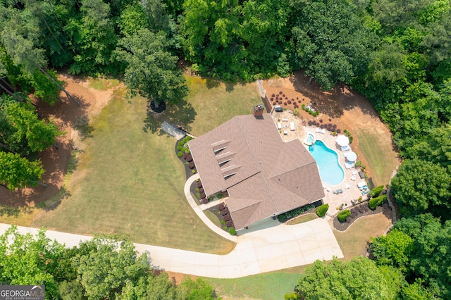 7131 Ridge Rd, Hiram, GA 30141 - aerial view of a pool
