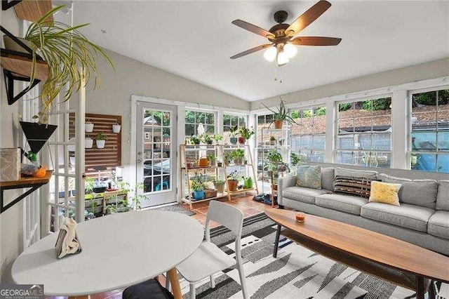 4213 Schooner Ct NE, Roswell, GA 30075 - sunroom with vaulted ceiling and healthy amount of natural light