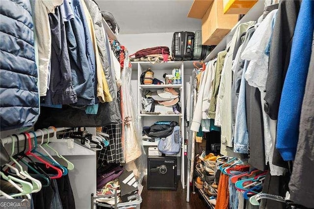 4213 Schooner Ct NE, Roswell, GA 30075 - spacious closet with wood finished floors