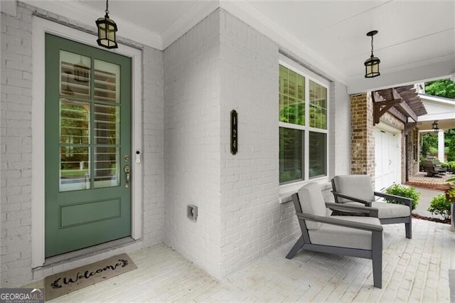 124 Calder Dr, Alpharetta, GA 30009 - entrance to property with covered porch and brick siding