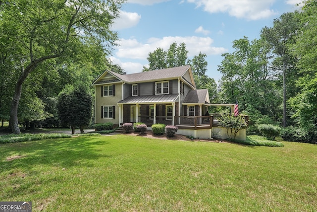 10875 Shagbark Trl, Roswell, GA 30075 - view of front of property featuring a front lawn