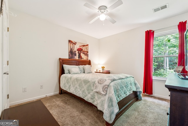 5102 Yellow Stone Dr, Flowery Branch, GA 30542 - bedroom with carpet floors, baseboards, and a ceiling fan