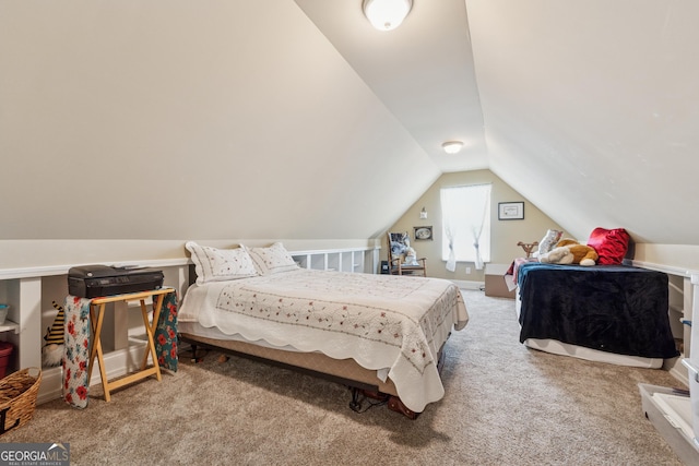 5102 Yellow Stone Dr, Flowery Branch, GA 30542 - carpeted bedroom with vaulted ceiling