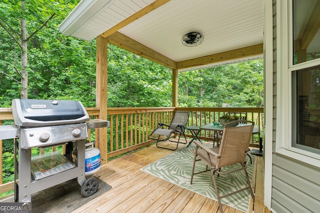 5102 Yellow Stone Dr, Flowery Branch, GA 30542 - deck with area for grilling
