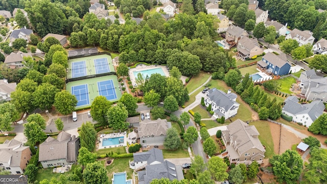 4530 Westgate Dr, Cumming, GA 30040 - aerial view of residential area featuring a pool