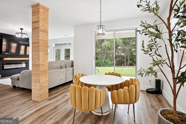 194 Branch Valley Way, Dallas, GA 30132 - dining space with light wood-style flooring and baseboards