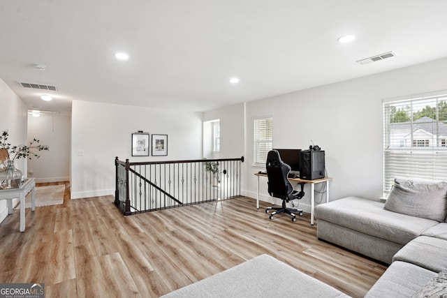 194 Branch Valley Way, Dallas, GA 30132 - office featuring light wood-style floors and recessed lighting