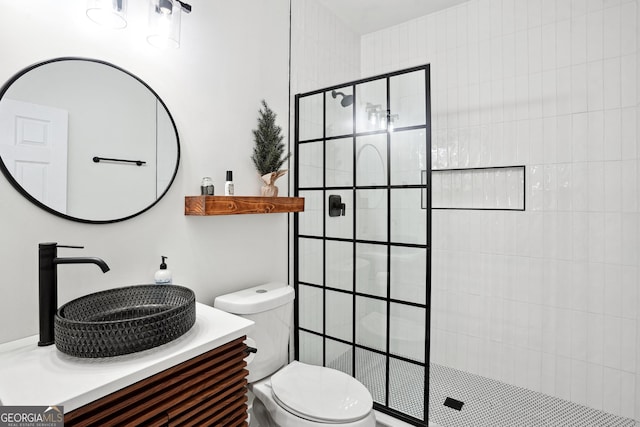 194 Branch Valley Way, Dallas, GA 30132 - bathroom with a tile shower and vanity