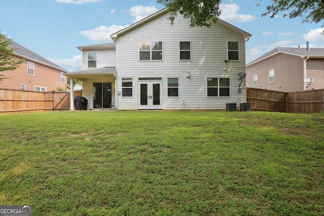 194 Branch Valley Way, Dallas, GA 30132 - back of property featuring french doors and a fenced backyard