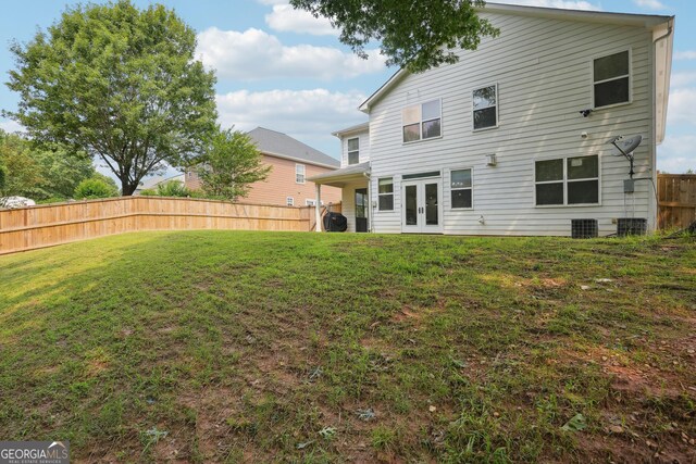 194 Branch Valley Way, Dallas, GA 30132 - rear view of property featuring french doors