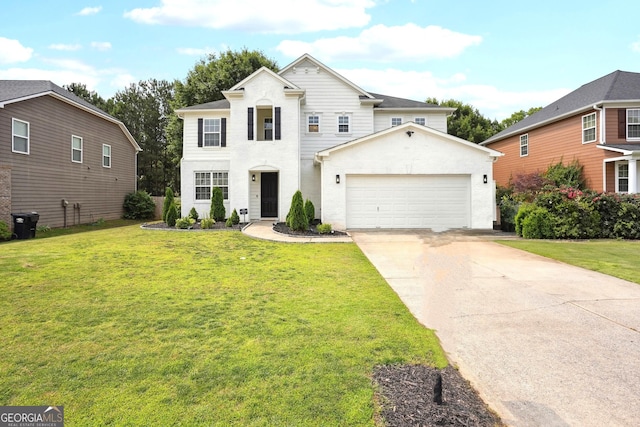 194 Branch Valley Way, Dallas, GA 30132 - traditional-style house featuring driveway, an attached garage, and a front yard