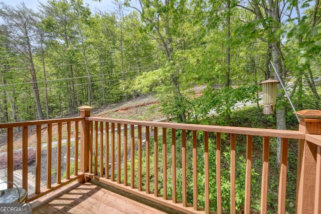 224 Shake Rag Rd, Hiawassee, GA 30546 - deck with a wooded view