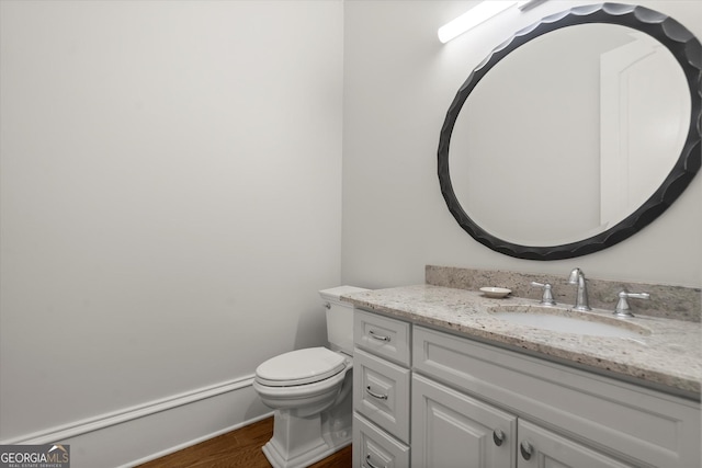 3057 Watsons Bnd, Milton, GA 30004 - half bathroom with wood finished floors and vanity