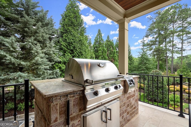 3057 Watsons Bnd, Milton, GA 30004 - view of patio with exterior kitchen