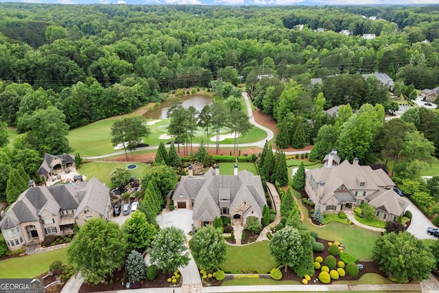 3057 Watsons Bnd, Milton, GA 30004 - aerial perspective of suburban area featuring a heavily wooded area and a golf course