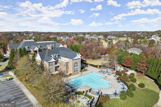 3057 Watsons Bnd, Milton, GA 30004 - aerial view of a pool area