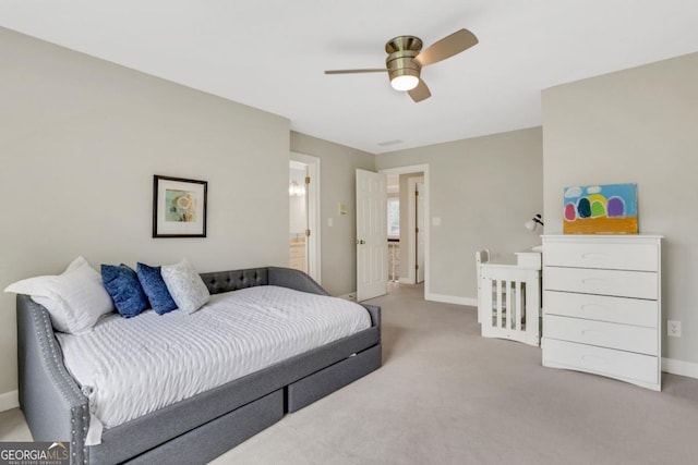 2535 Winthrope Way, Lawrenceville, GA 30044 - bedroom with carpet, baseboards, and a ceiling fan