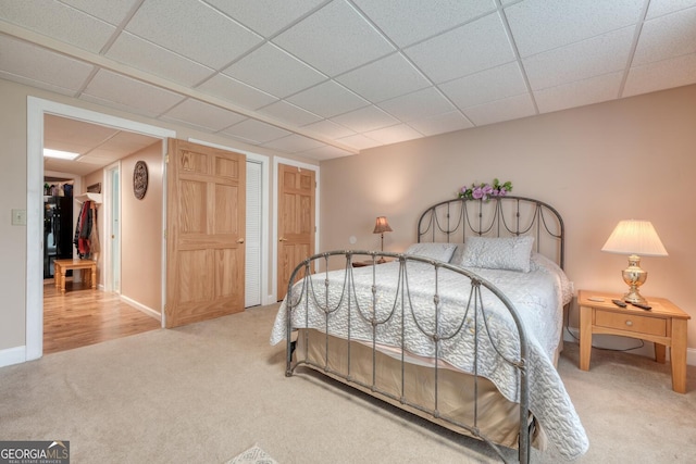 311 Lonesome Pine Trl, Blairsville, GA 30512 - carpeted bedroom featuring a paneled ceiling and baseboards