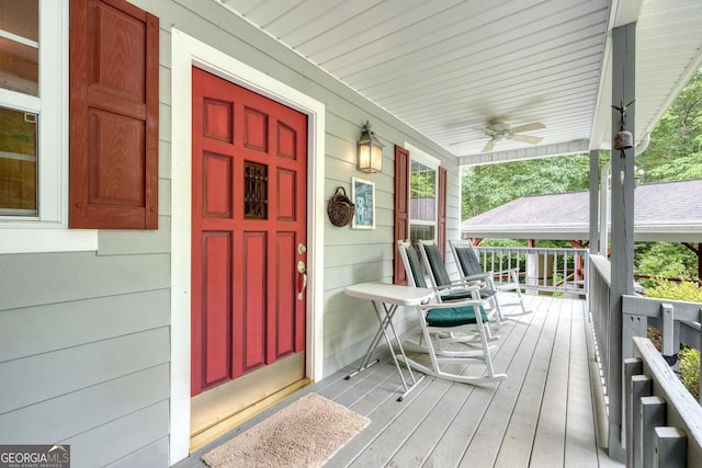 311 Lonesome Pine Trl, Blairsville, GA 30512 - porch with ceiling fan
