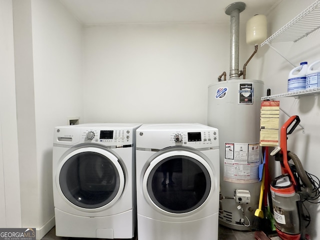 4 Walton Way NW, Rome, GA 30165 - laundry room featuring washer and clothes dryer and gas water heater