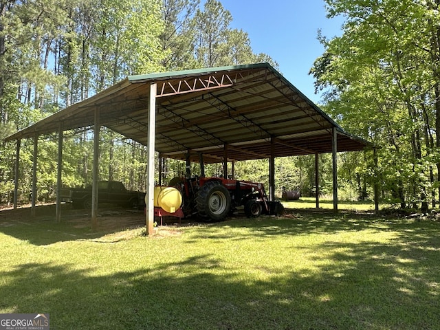 12001 Layfield Rd, Upatoi, GA 31829 - view of vehicle parking featuring a detached carport