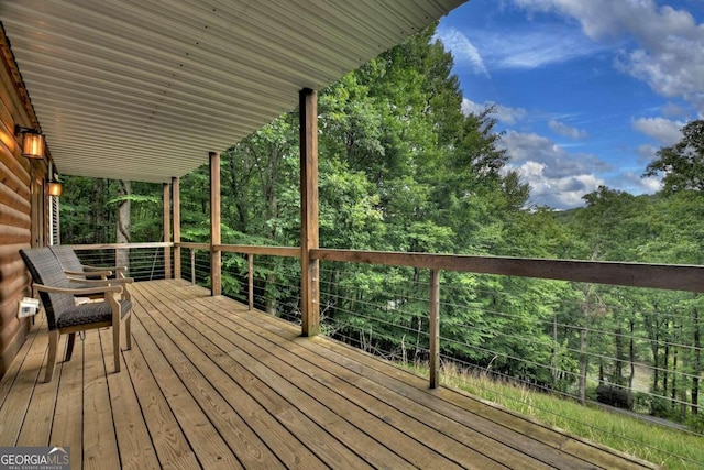 190 Toccoa Heights Rd, Blue Ridge, GA 30513 - deck featuring a view of trees