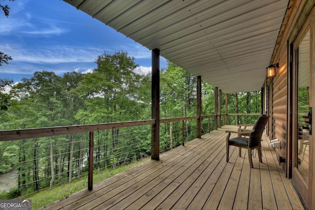 190 Toccoa Heights Rd, Blue Ridge, GA 30513 - view of wooden terrace