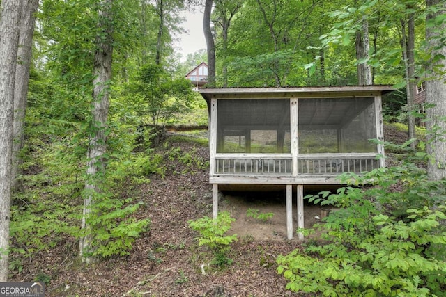 190 Toccoa Heights Rd, Blue Ridge, GA 30513 - view of outbuilding with a sunroom
