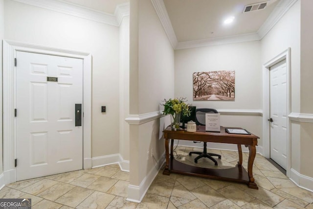 11 Perimeter Ctr E Unit 1412, Atlanta, GA 30346 - entrance foyer featuring crown molding and baseboards