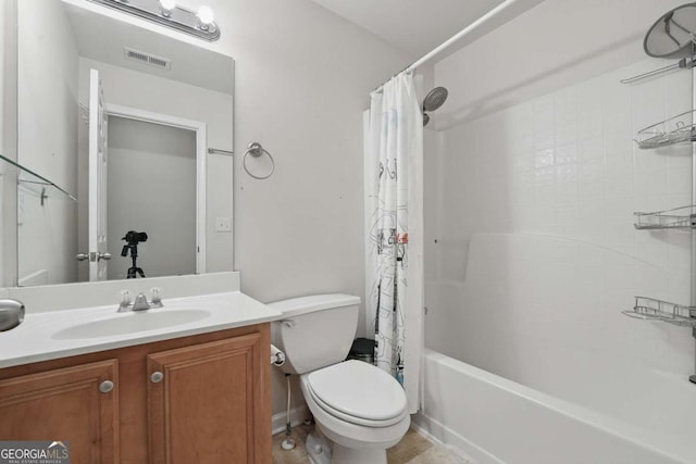 2545 Gatewater Ct, Cumming, GA 30040 - bathroom featuring toilet, vanity, and shower / tub combo
