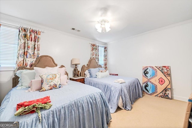 116 Maimont Cir, Macon, GA 31210 - carpeted bedroom featuring crown molding and multiple windows