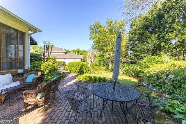 116 Maimont Cir, Macon, GA 31210 - view of patio / terrace featuring an outdoor living space
