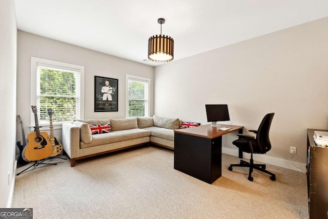 100 Pine Mist Cir, Alpharetta, GA 30022 - home office with carpet and baseboards
