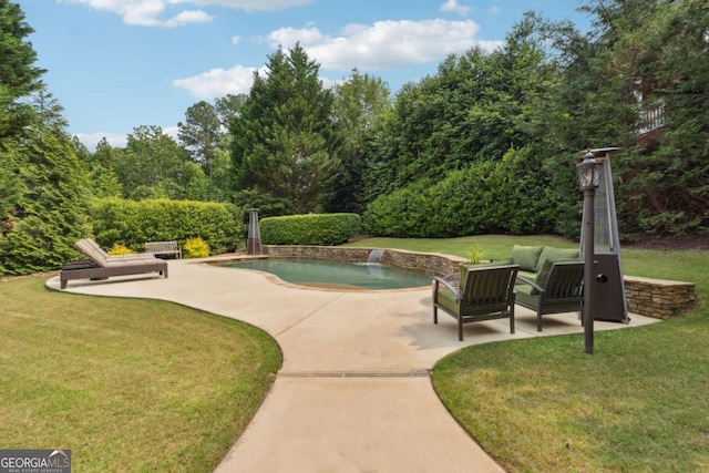 100 Pine Mist Cir, Alpharetta, GA 30022 - view of pool with a patio and a lawn