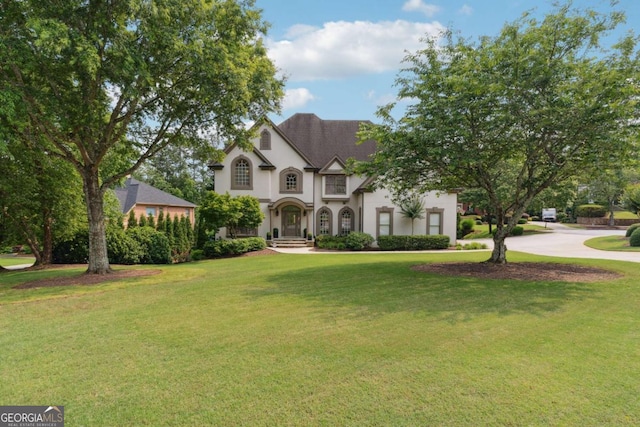 100 Pine Mist Cir, Alpharetta, GA 30022 - french provincial home featuring stucco siding and a front yard