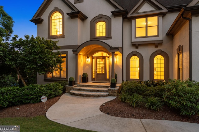 100 Pine Mist Cir, Alpharetta, GA 30022 - property entrance featuring stucco siding