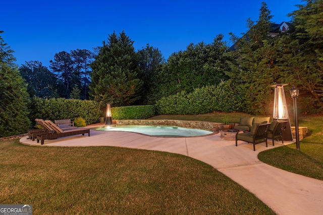 100 Pine Mist Cir, Alpharetta, GA 30022 - view of pool featuring a patio area, a yard, and outdoor lounge area